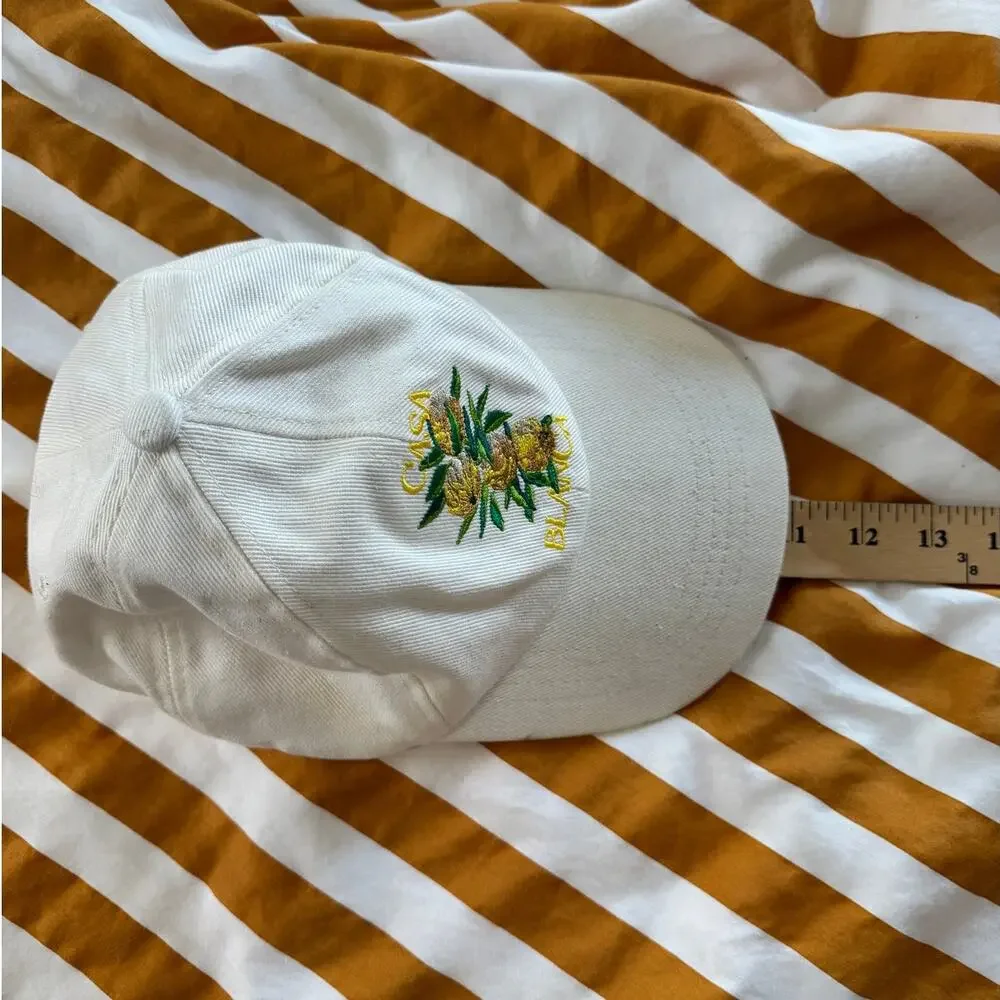 Casablanca Tennis Club | Men's Embroidered Cotton Twill Baseball Cap Yuzu Rare